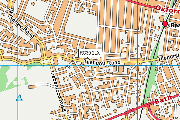 RG30 2LX map - OS VectorMap District (Ordnance Survey)