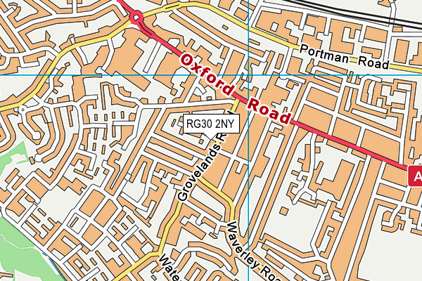 RG30 2NY map - OS VectorMap District (Ordnance Survey)