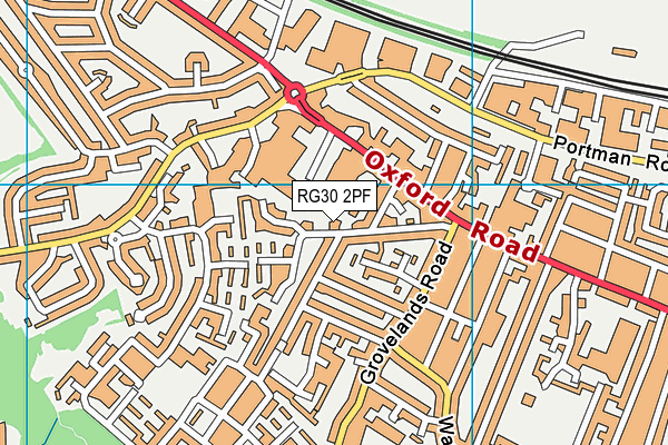 RG30 2PF map - OS VectorMap District (Ordnance Survey)