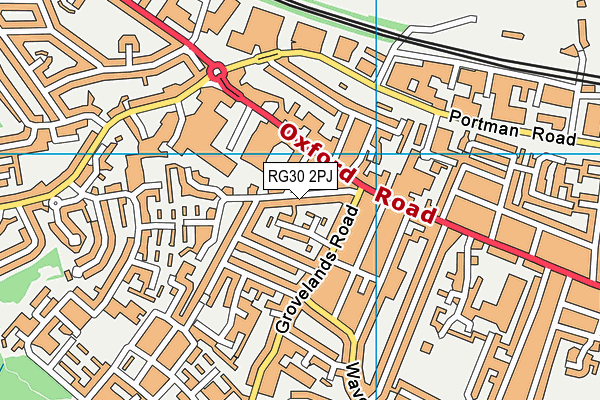 RG30 2PJ map - OS VectorMap District (Ordnance Survey)