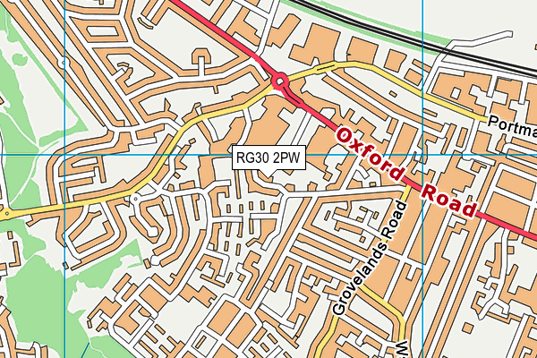 RG30 2PW map - OS VectorMap District (Ordnance Survey)