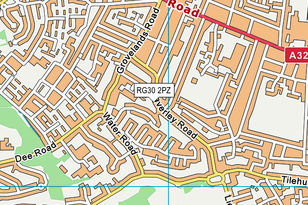 RG30 2PZ map - OS VectorMap District (Ordnance Survey)