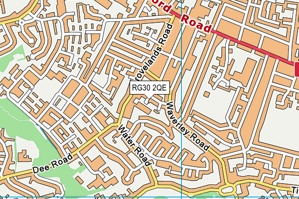 RG30 2QE map - OS VectorMap District (Ordnance Survey)