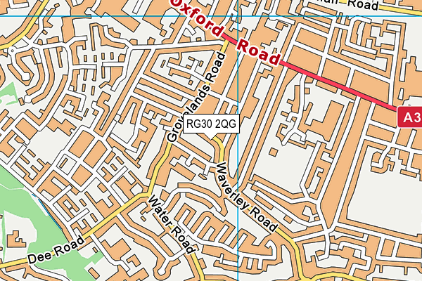 RG30 2QG map - OS VectorMap District (Ordnance Survey)