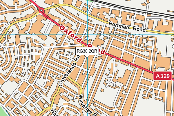 RG30 2QR map - OS VectorMap District (Ordnance Survey)