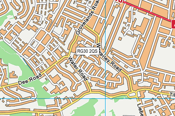 RG30 2QS map - OS VectorMap District (Ordnance Survey)