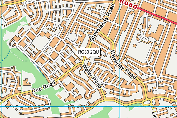 RG30 2QU map - OS VectorMap District (Ordnance Survey)