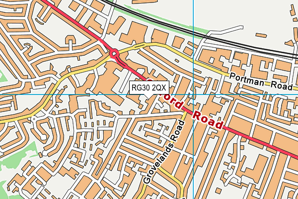 RG30 2QX map - OS VectorMap District (Ordnance Survey)