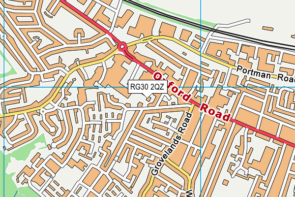 RG30 2QZ map - OS VectorMap District (Ordnance Survey)