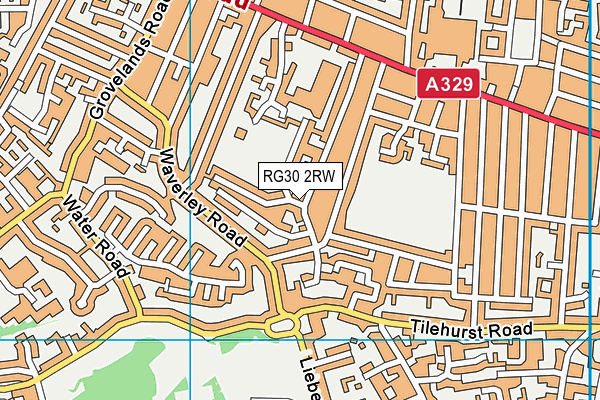 RG30 2RW map - OS VectorMap District (Ordnance Survey)