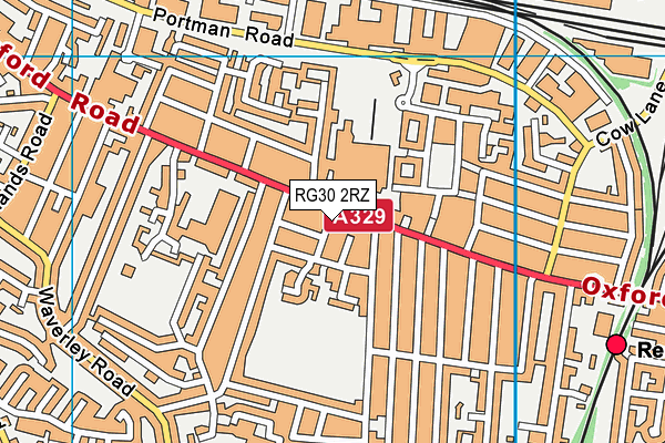 RG30 2RZ map - OS VectorMap District (Ordnance Survey)