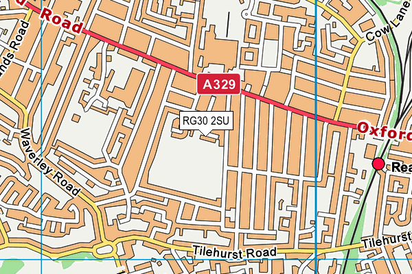 Kensington Recreation Ground map (RG30 2SU) - OS VectorMap District (Ordnance Survey)