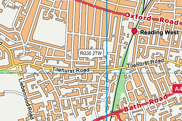 RG30 2TW map - OS VectorMap District (Ordnance Survey)