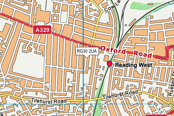 RG30 2UA map - OS VectorMap District (Ordnance Survey)