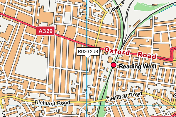 RG30 2UB map - OS VectorMap District (Ordnance Survey)