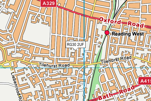 RG30 2UF map - OS VectorMap District (Ordnance Survey)