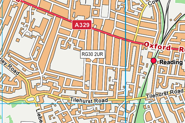 RG30 2UR map - OS VectorMap District (Ordnance Survey)