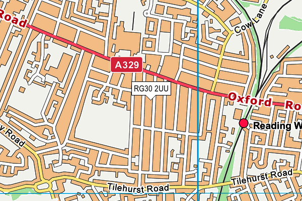 RG30 2UU map - OS VectorMap District (Ordnance Survey)