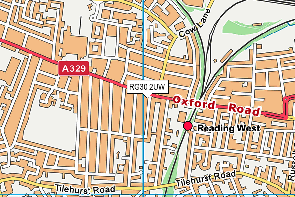 RG30 2UW map - OS VectorMap District (Ordnance Survey)