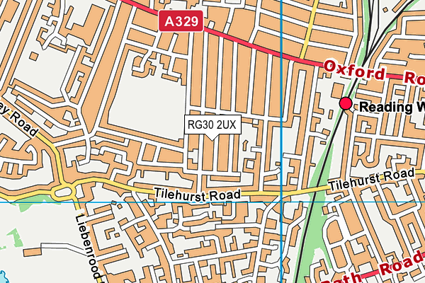 RG30 2UX map - OS VectorMap District (Ordnance Survey)