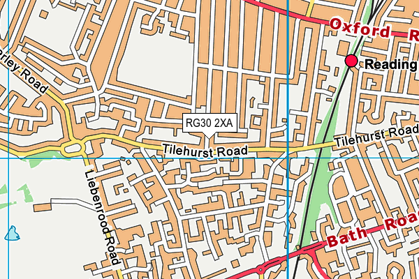 RG30 2XA map - OS VectorMap District (Ordnance Survey)