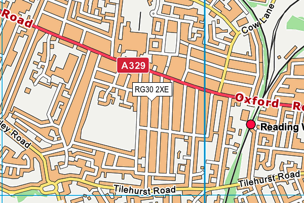 RG30 2XE map - OS VectorMap District (Ordnance Survey)