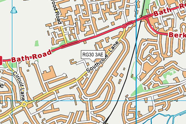 RG30 3AE map - OS VectorMap District (Ordnance Survey)
