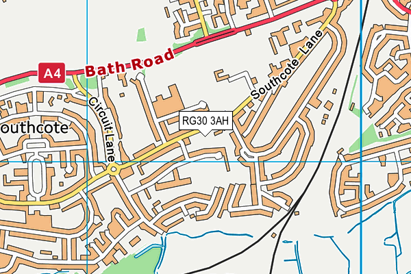 RG30 3AH map - OS VectorMap District (Ordnance Survey)