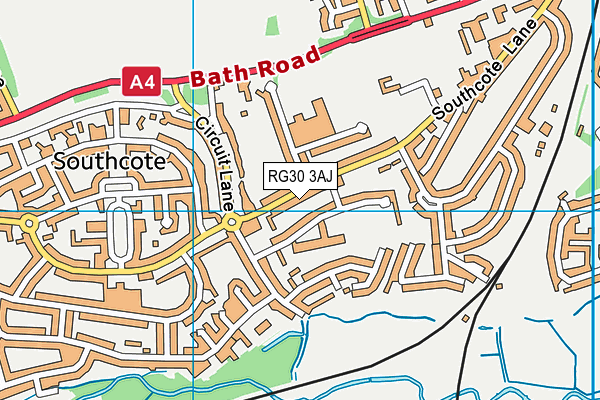 RG30 3AJ map - OS VectorMap District (Ordnance Survey)