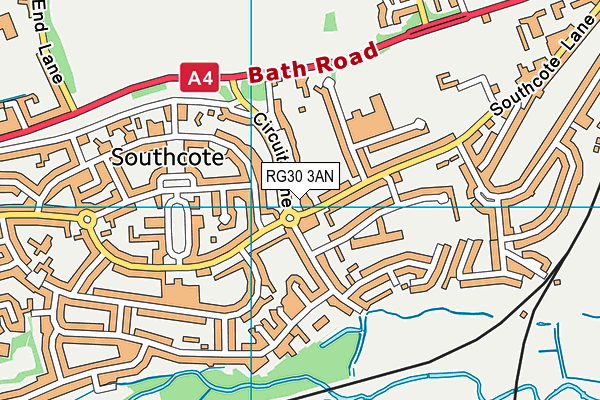 RG30 3AN map - OS VectorMap District (Ordnance Survey)