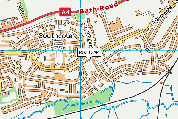 RG30 3AP map - OS VectorMap District (Ordnance Survey)