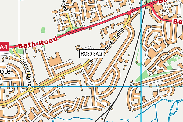 RG30 3AQ map - OS VectorMap District (Ordnance Survey)