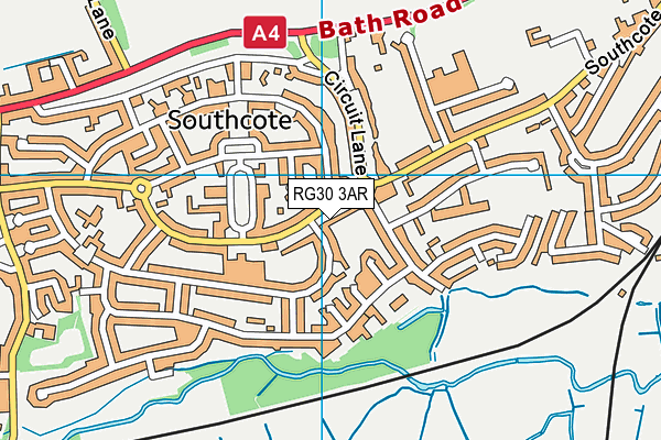 RG30 3AR map - OS VectorMap District (Ordnance Survey)