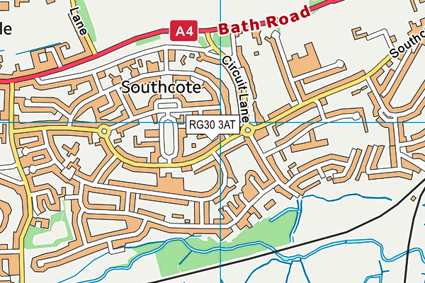 RG30 3AT map - OS VectorMap District (Ordnance Survey)