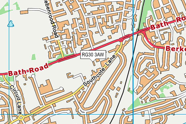 RG30 3AW map - OS VectorMap District (Ordnance Survey)
