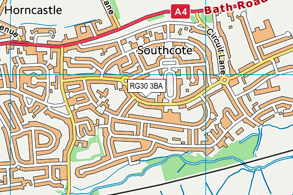 RG30 3BA map - OS VectorMap District (Ordnance Survey)