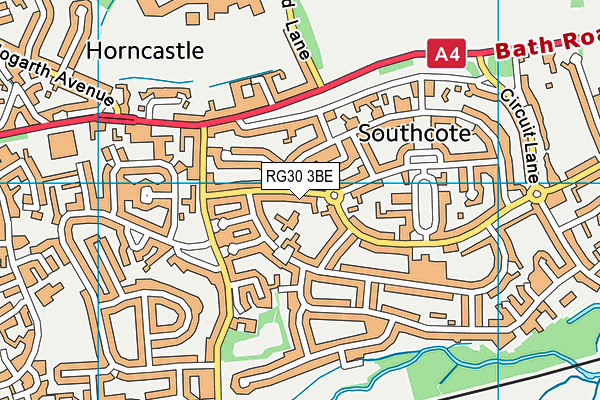 RG30 3BE map - OS VectorMap District (Ordnance Survey)