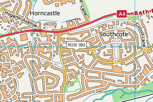 RG30 3BG map - OS VectorMap District (Ordnance Survey)