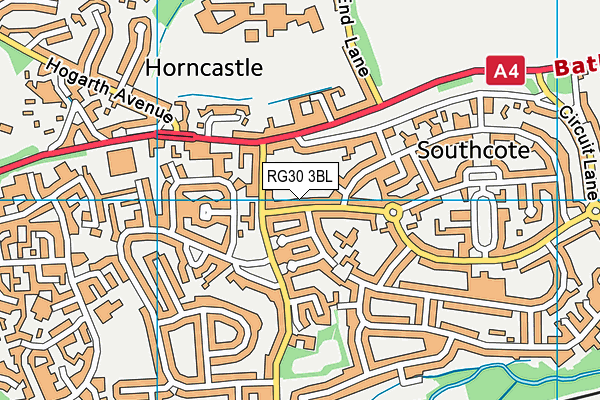 RG30 3BL map - OS VectorMap District (Ordnance Survey)