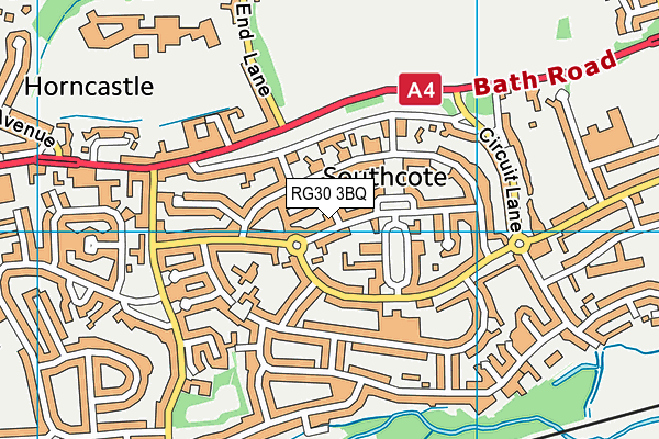 RG30 3BQ map - OS VectorMap District (Ordnance Survey)