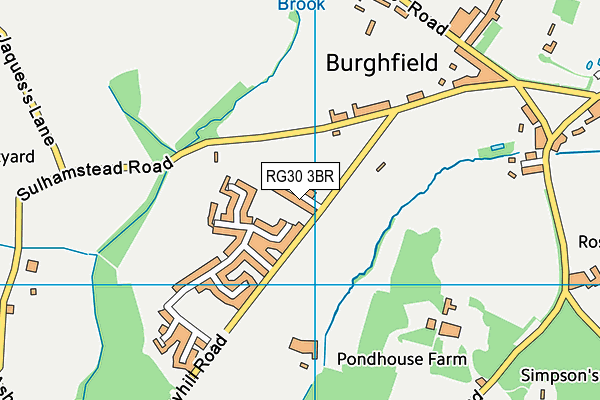 RG30 3BR map - OS VectorMap District (Ordnance Survey)