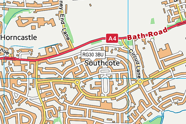 RG30 3BU map - OS VectorMap District (Ordnance Survey)