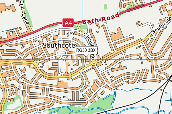 RG30 3BX map - OS VectorMap District (Ordnance Survey)