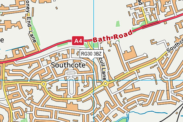 RG30 3BZ map - OS VectorMap District (Ordnance Survey)