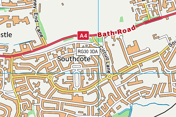 RG30 3DA map - OS VectorMap District (Ordnance Survey)