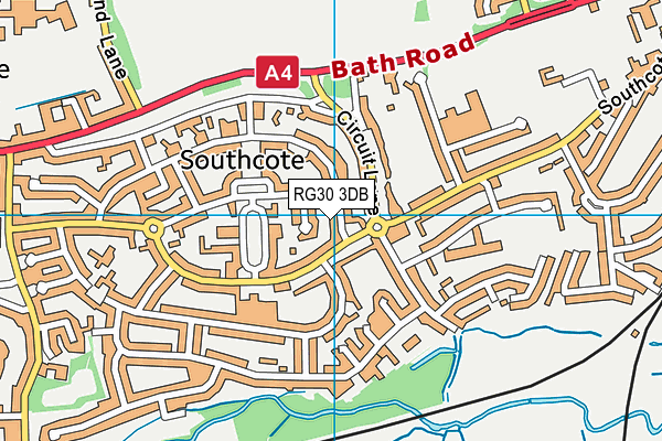 RG30 3DB map - OS VectorMap District (Ordnance Survey)