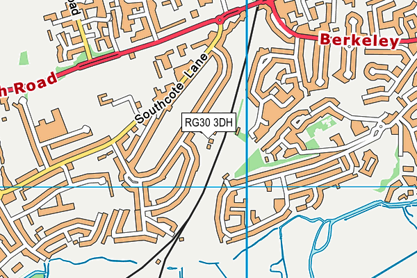 RG30 3DH map - OS VectorMap District (Ordnance Survey)