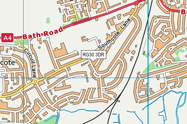 RG30 3DR map - OS VectorMap District (Ordnance Survey)