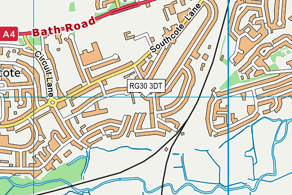 RG30 3DT map - OS VectorMap District (Ordnance Survey)