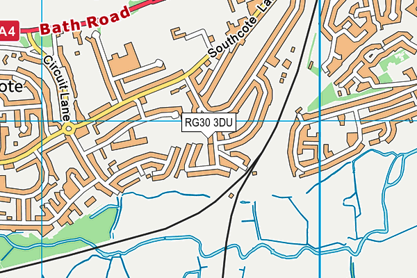RG30 3DU map - OS VectorMap District (Ordnance Survey)